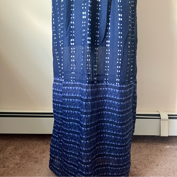 Athleta Blue Strapless Printed Maxi Dress size XS - Picture 3 of 8